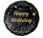 GoDan S. A Fólai lufi, 18"/45cm, gömb, fekete, Happy Birthday