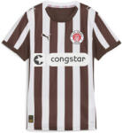 PUMA Női Futball Rövid Ujjú Póló Fc St. Pauli 25/26 Heimtrikot Espresso Brown White barna|fehér