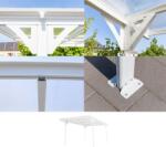 GEOMAT Alumínium kocsibeálló (carport) - Helsinki (h. 503 × sz. 305 × m. 232 cm), fehér 3, 05, 5, 03, Alumínium