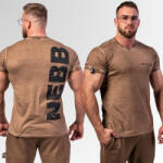 NEBBIA - Washed-off pamut póló MAX OUT 357 (light brown) (XL) - NEBBIA