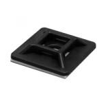 Somogyi Elektronic CTT 28BK kábelkötegelő talp, UV védett, 4 oldalas, öntapadó ragasztó, fúrható, fekete (CTT_28BK)