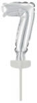 Amscan Silver, Ezüst 7-es szám fólia lufi tortára 13 cm (DPA9912691)