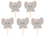 Godan Pink Elephant, Elefánt díszítő pálca, topper 10 db-os (MLG153668)