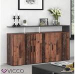Vicco Komód, tálalószekrény, Vicco Amato 4284 , 160 cm, antracit-old style