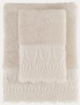 SOFT COTTON MAYA törölköző és fürdőlepedő ajándékcsomag, 2 db Világos bézs / Light beige