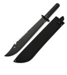 DEPOX Sabie de vanatoare DEPOX®, Ninja Blade, maner metal, 50 cm, negru, teaca inclusa (049)