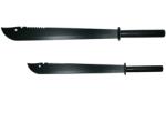 DEPOX Set doua sabii vanatoare DEPOX®, Ninja Blade, maner metal, 83 cm/50 cm, negru, teaca inclusa (051)