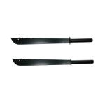DEPOX Set doua sabii vanatoare DEPOX®, Ninja Blade, maner metal, 50 cm, negru, teaca inclusa (050)
