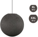Creative-Cables Creative Cables design lámpa Kézzel készített menetes Sphere Light lámpabúra antracitszürke poliészter PAT2XL-CP4619 (PAT2XL-CP4619)