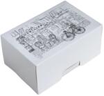 Szidibox Karton Süteményes doboz, tortadoboz, párizsi utcakép, ételcsomagolás 16, 5x11x8cm P9417 (SZID-01275)