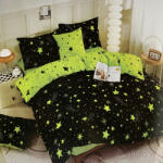 idealisotthon Star 7 részes kétoldalas ágyneműhuzat - fekete-zöld (IO-SY-BL-AB-107-DS-BKGN)