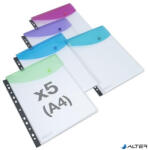 Rapesco Irattartó tasak, A4+, lefűzhető, patentos, RAPESCO "Eco", áttetsző vegyes színek (1630) - alter