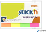 STICK N Jelölőcímke, papír, 4x50 lap, 50x20 mm, STICK N, neon színek (21205) - alter