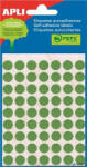 APLI Etikett, 10 mm kör, kézzel írható, színes, APLI, zöld, 315 etikett/csomag (2054) - alter