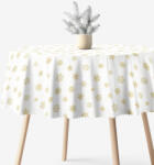 Goldea kör alakú teflonos terítő - arany hópelyhek Ø 150 cm