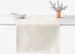 Goldea natura asztali futó - hópelyhek természetes alapon 50x180 cm