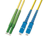 Conneu LC/APC-SC/UPC, Сингъл мод 9-125, Дуплекс, 3мм, 2м (CNFJ-LCASCOS2DYE3mm-2)