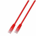  RJ45 Медна пач корда U-UTP, Cat. 5e, PVC, CCA, червена K8096.15. Дължина 15 метра (K8096.15)