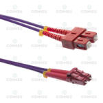 Conneu LC-SC дуплексна пач корда, мултимод OM4, 3 мм. , виолетова, Conneu (7.0 м) (CNFJ-LCSCOM4DVT3mm-7)