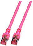 EFB Elektronik RJ45 Пач корда екранирана S-FTP, Cat 6, LSZH, розова, дължина 10 метра (K5519.10)