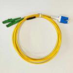 Conneu E2000-APC-SC-UPC дуплексна пач корда, сингълмод OS2, 2 мм. , жълта, Conneu (2.0 м) (CNFJ-E2ASCOS2DYE2mm-2)