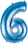 Balloons4party Balon folie cifra 6 albastru 100cm