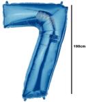 Balloons4party Balon folie cifra 7 albastru 100cm
