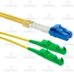 Conneu Оптични пач корди E2000/APC - LC/UPC сингъл мод, дуплекс, 2м (CNFJ-E2ALCOS2DYE3mm-2)