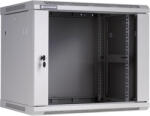 Linkbasic Стенен шкаф 9u, 450х600мм, Стъклена врата, Сив (wcb09-645-bab-c)