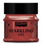  Csillogó gél 50 ml piros arany