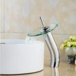  Üvegtányéros mosdó csaptelep - magas