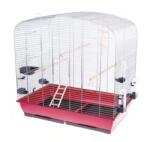 INTER-ZOO Pet Products Клетка за птици САРА хром - 78 x 48 x 78 см ЧЕРВЕНА