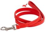 COLLAR Плосък кожен повод 122см, 25мм - червен