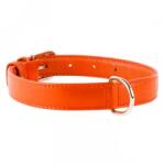 COLLAR Плосък кожен нашийник оранжев 27 - 36см, 15мм