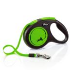 flexi NEON повод M до 25кг, 5м лента - зелено