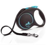 flexi Black Design повод L до 50кг, 5м лента - синя