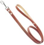 COLLAR Кожен повод с шевове - 122см, 16мм - кафяво