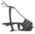 COLLAR Кожена намордник за куче Collar черен, твърд - доберман
