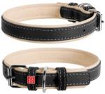 COLLAR Кожен нашийник WAU DOG Soft 57-71 см, 35 мм черно-бежов