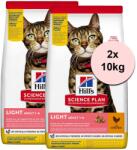 HILL'S Hill s Science Plan Light гранули за възрастни котки с пиле 2 x 10 кг
