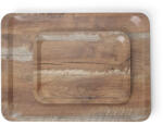 AmerBox Melamin Felszolgáló Tálca - 240x340 mm, Fa mintázattal (508916)