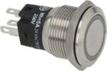 Sirman Nyomógomb 2-pólusú Ezüst 3a 240v
