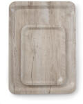 AmerBox Melamin felszolgáló tálca fa mintázattal - 240x340 mm, Világos fa (508909)