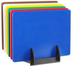 HENDI 6 darabos HACCP vágódeszka-készlet tartóval, HENDI, 6 db. , 450x300mm