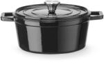 HENDI Zománcozott öntöttvas fazék, , 3, 7L, Fekete, 317x240x(H)105mm (626870)