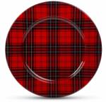 Family Karácsonyi tálca - fém - kockás - 33 cm Family 58555B (58555B)