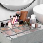 Bewello Szövet tárolódoboz - 32 x 32 x 10 cm - 24 zseb - szürke Bewello BW2080 (BW2080)