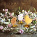  Húsvéti dekoráció - csibe - 3 féle - 11 x 7 x 6 cm CMK-7947 (CMK-7947)