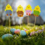  Húsvéti dekoráció - csibe - 4 féle - 6 x 9 cm - leszúrható CMK-7130 (CMK-7130)