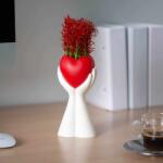 Vog und Arths Műnövény dekoráció - piros, szív - 10 x 35 cm Vog und Arths 11854 (11854)